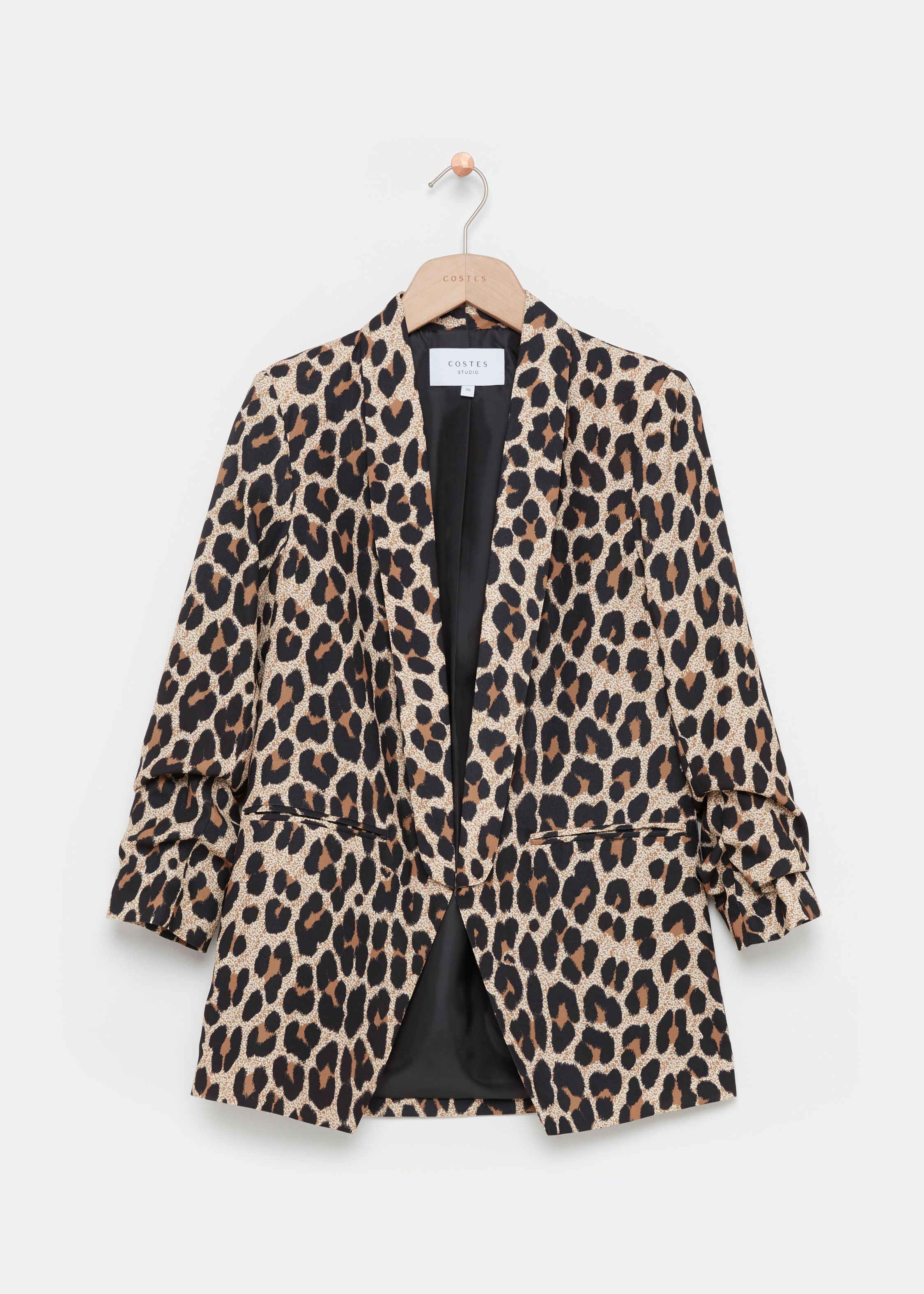 costes leopard blazer