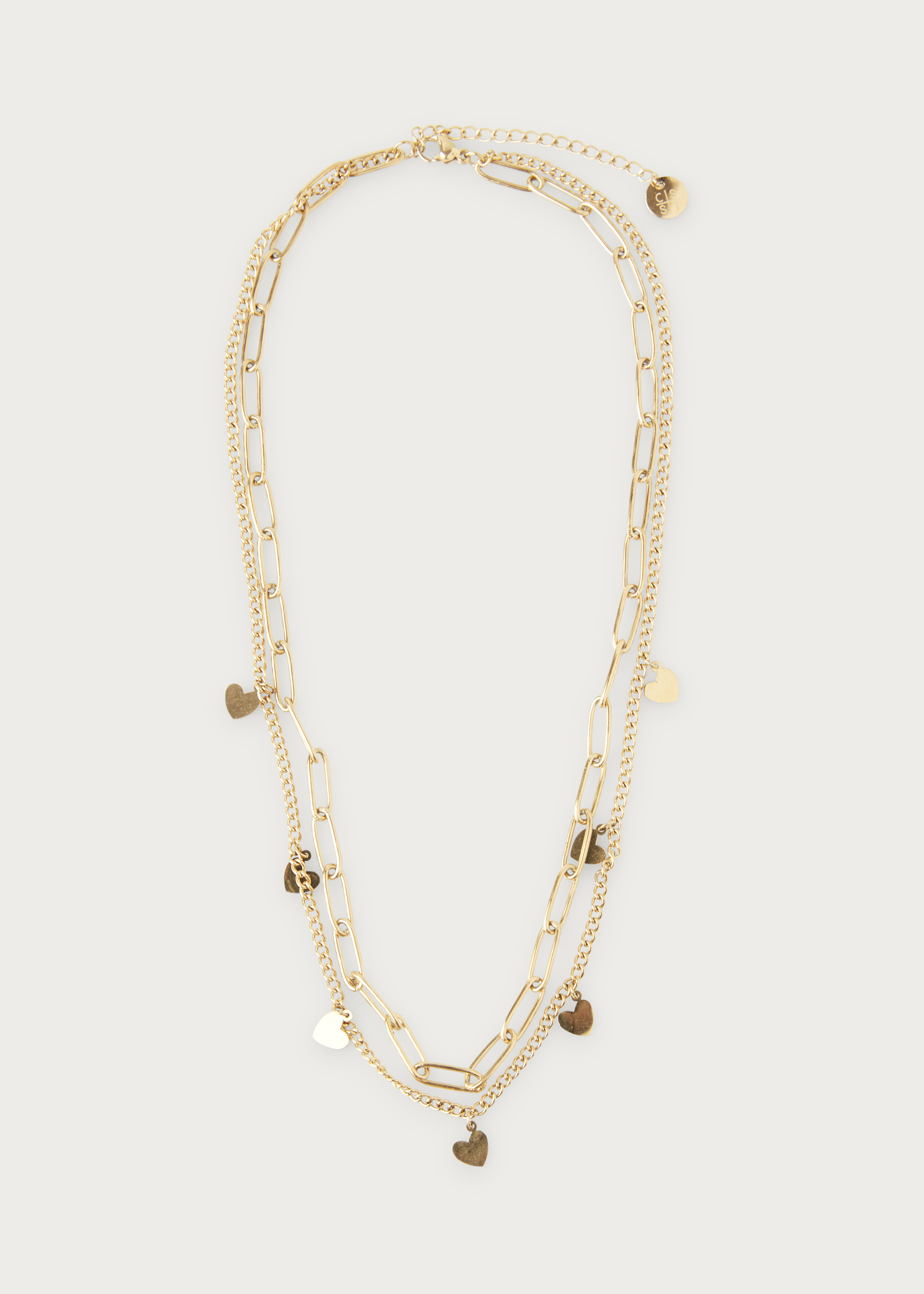Necklace Hearts Layer goud (GOUD) | Fashion