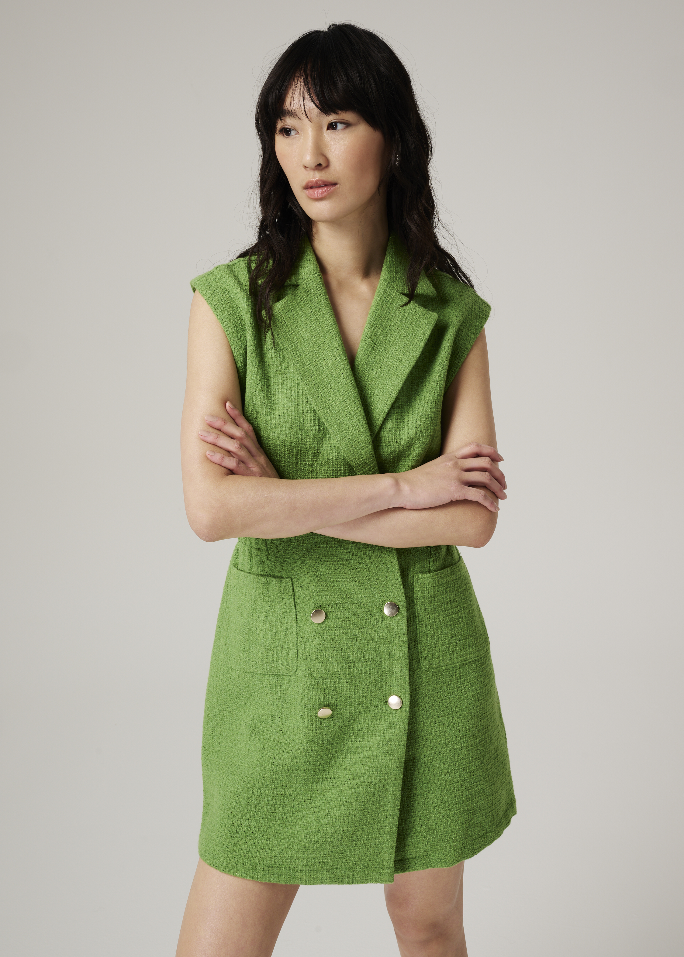 Wiskundig een beetje Naleving van Boucle Blazer Dress groen (GRN.M) | Costes Fashion