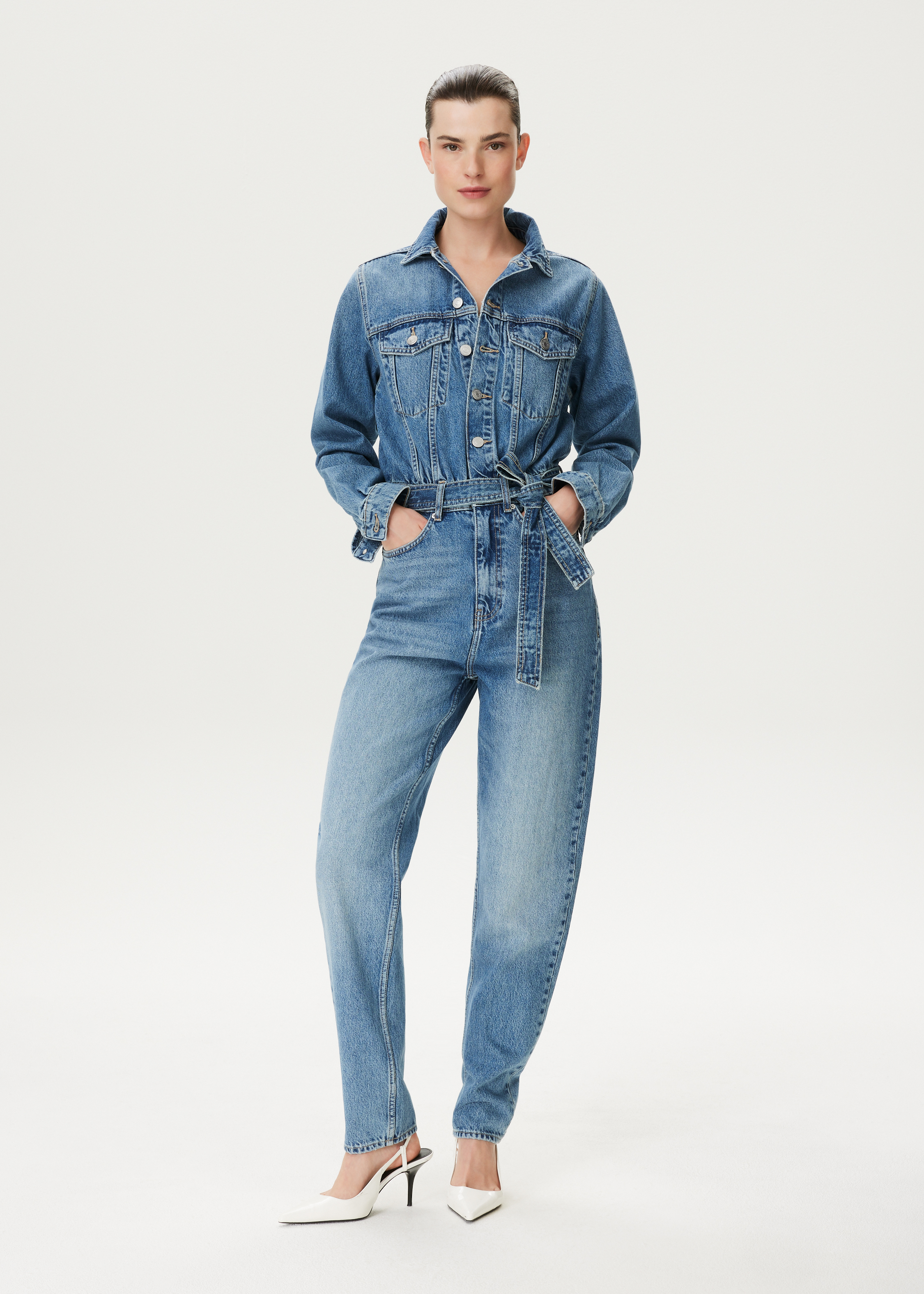 Denim jumpsuit blauw Costes