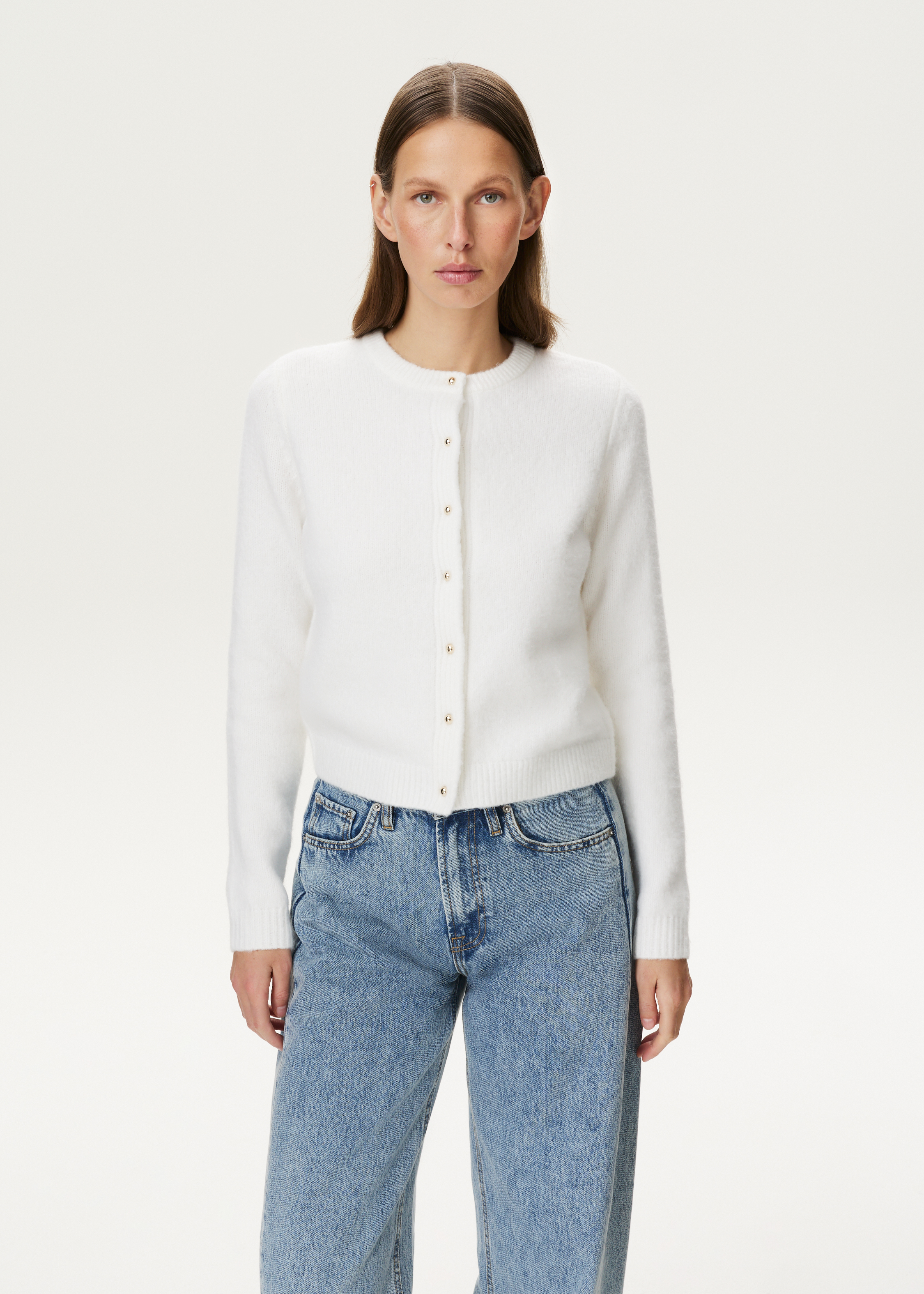 Gebreid vest met knoopsluiting - Grijs - Kiabi - 22.00